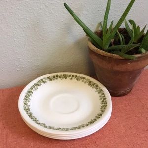 Set of 3 crazy daisy Corelle saucer plates vintage